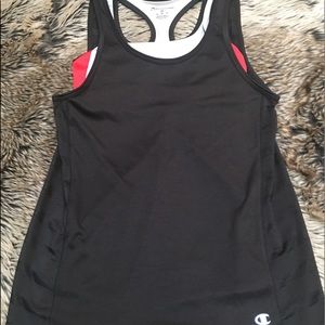 Champion Women's Black Train Tank With Gray Built In Bra Size XS